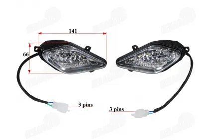 Headlight set for ATV fits CAT110