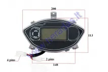 Dashboard, speedometer for electric bicycle ST96