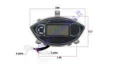 Dashboard, speedometer for electric bicycle ST96