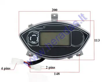 Dashboard, speedometer for electric bicycle ST96