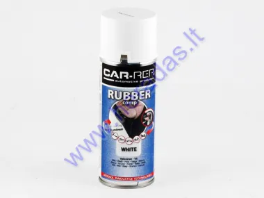 Rubber coating spray (rubber comp) white partial gloss 400ml