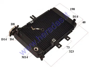 Radiator for ATV quad bike 325x190