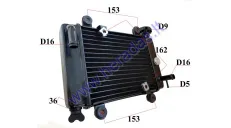 Engine cooling radiator for ATV quad bike