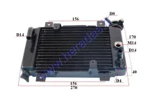 Engine cooling radiator for ATV quad bike