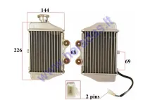 Engine cooling radiator for motorcycle