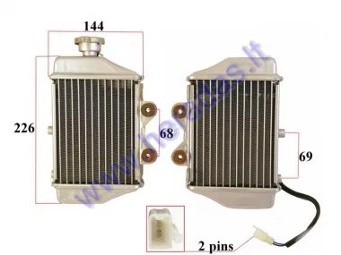 Engine cooling radiator for motorcycle