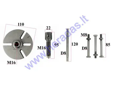 Motorcycle magneto puller tool M12-M16