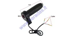 Throttle (handlebar grip) for electric bicycle 3 wire