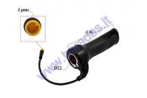 Throttle (handlebar grip) for electric bicycle round connector