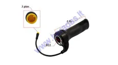 Throttle (handlebar grip) for electric bicycle round connector