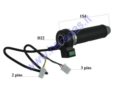 THROTTLE FOR ELECTRIC MOTOR SCOOTER 2+3 pins with gear switch EPICO