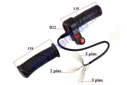 Throttle (handlebar grip) for electric trike scooter ST96