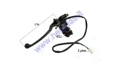 Rankenėlė stabdžių kairės pusės elektrinio triračio MS03 MS04 su rankiniu stabdžiu