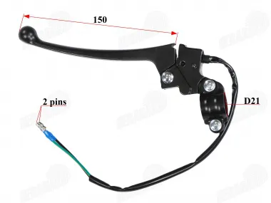 Left brake lever with light micro switch for ATV, motorcycle, scooter, moped L150 fits FLASH50
