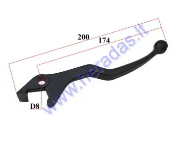 Brake lever for motorcycle, scooter, moped GB Street D8 L200