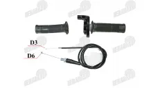 RANKENĖLĖS AKSELERATORIAUS SU korpusu ir trosu TROSAS 1200MM EIGA 140MM M10