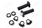 Handles for cross-enduro motorcycle rubber-metal ODI MX HALF WAFFLE V2 LOCK ON GRIP 22 mm handlebar 2T and 4T adapters. Black