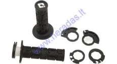 Rankenėlės krosinio-enduro motociklo guminės-metalinės ODI V2 Rogue Lock-On Grips 22 mm vairui 2T ir 4T adapteriai .Juoda