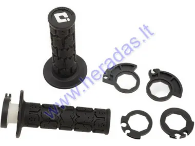 Rankenėlės krosinio-enduro motociklo guminės-metalinės ODI V2 Rogue Lock-On Grips 22 mm vairui 2T ir 4T adapteriai .Juoda