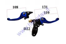 Folding handlebar lever set