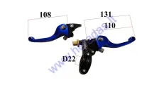 Folding handlebar lever set