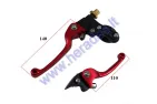 Folding handlebar lever set for motorcycle