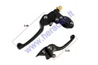 Folding handlebar lever set for motorcycle