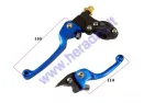 Folding handlebar lever set for motorcycle