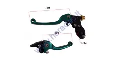 Folding handlebar lever set for motorcycle