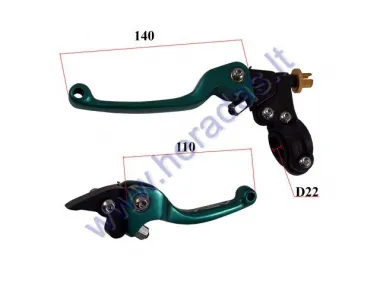 Folding handlebar lever set for motorcycle