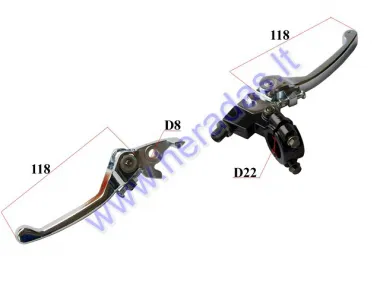 Rankenėlės motociklo atsilenkiančios kompl.