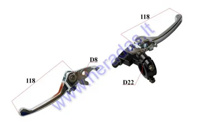 Rankenėlės motociklo atsilenkiančios kompl.
