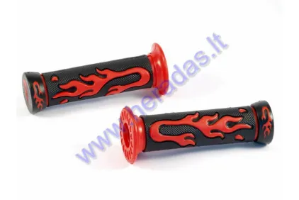 Rubber handlebar grip set for motorcycle