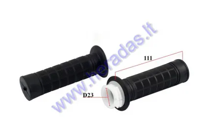 Rubber handlebar grip set for motorcycle