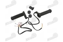 Rankenėlės šildomos keturračio, motociklo, motorolerio 12V, reguliuojama galia Ilgis 143mm, išorė 35mm