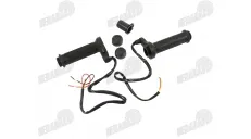Rankenėlės šildomos keturračio, motociklo, motorolerio 12V, reguliuojama galia Ilgis 143mm, išorė 35mm