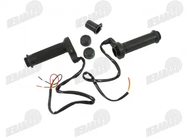 Rankenėlės šildomos keturračio, motociklo, motorolerio 12V, reguliuojama galia Ilgis 143mm, išorė 35mm