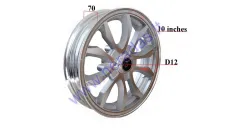 Ratas priekinis 10 colių elektrinio triračio MS03  MS04 modeliams nuo 2023 m.MT2.15x10  R10 ratlankis