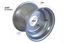 Ratlankis 10 colių (10colių) ATV keturračio motociklo galinis  R10