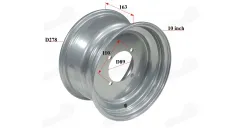 Front rim 10 inch for ATV quad bike R10