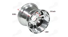 Rim 10 inch for ATV quad bike R10 aluminum