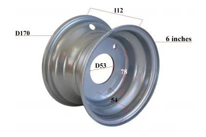 Rim 6 inches ATV quad bike 3 hole  R6