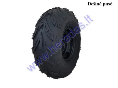 Ratlankis 6 colių ATV keturračio motociklo su padanga 145/70-R6  R6 145x70-6 dešinė pusė