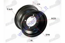 Ratlankis 8 colių ATV keturračio motociklo priekinis  R8