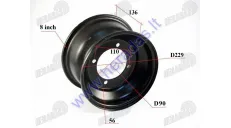 Ratlankis 8 colių ATV keturračio motociklo priekinis  R8