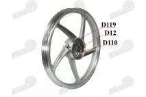 Ratlankis aliuminis mopedo motociklo 17 colių (17colių) galinis 1.6x17 tinka CHAMP DELTA