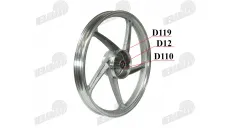 Ratlankis aliuminis mopedo motociklo 17 colių (17colių) galinis 1.6x17 tinka CHAMP DELTA