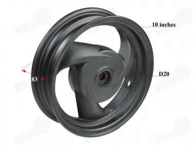 Rear rim 10 inches 2.5X10 for scooter FLASH50 RUBI50