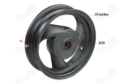 Rear rim 10 inches 2.5X10 for scooter FLASH50 RUBI50