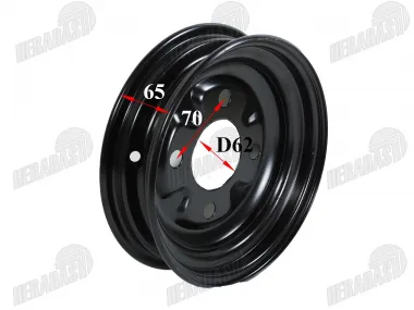 Ratlankis galinis 8 colių elektrinio  motorolerio triračio R8 tinka PRAKTIK1 EKO, PRAKTIK2 EKO